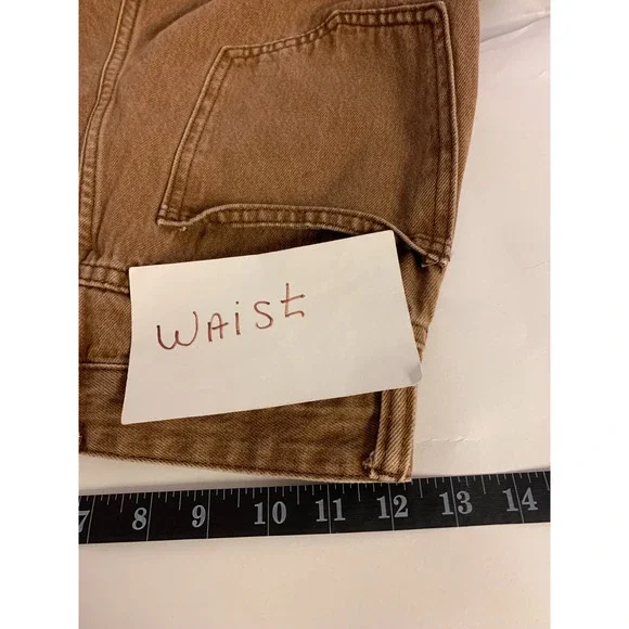 Womens Jeans Size XS Brown Tan Hearts Boho Twee Unique Schoolgirl - Picture 6 of 8